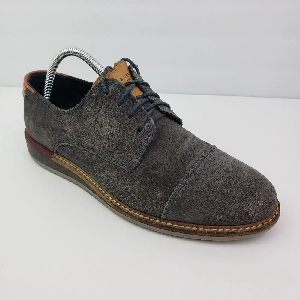 Ted Baker London Gliyne Mens Size 9 Gray Suede Formal Dress Oxford Shoes